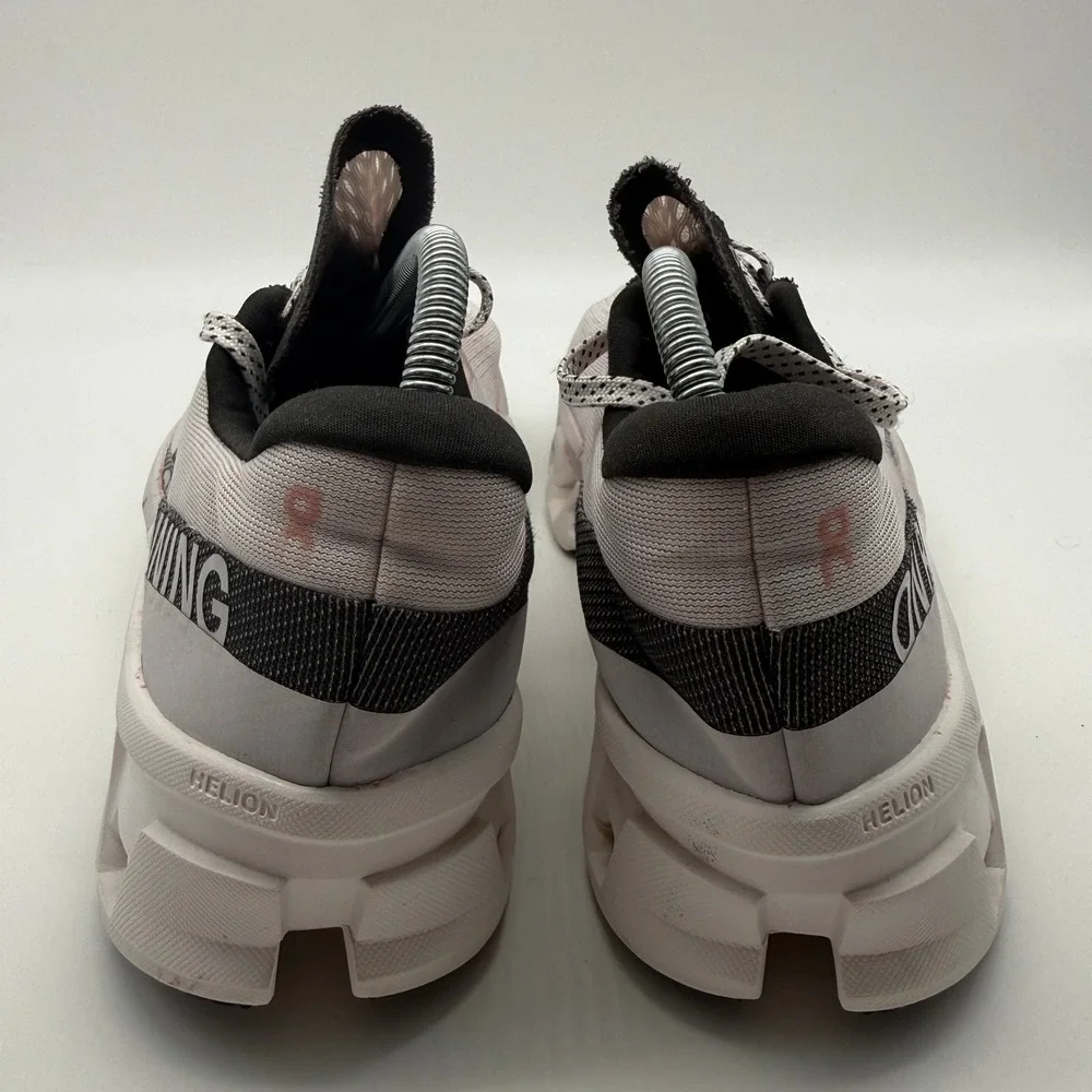 On Cloudmonster Running Shoes White Pink Black CloudTec Helion Sneakers Mens 8